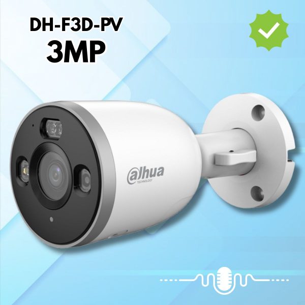 Camera WiFi Dahua DH-F3D-PV 3MP - Đàm thoại 2 chiều, Báo động Đèn & Loa, Phân biệt người SMD, LED trợ sáng + IR 30m