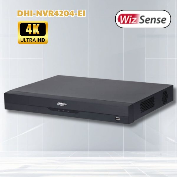 Đầu ghi hình Dahua DHI-NVR4204-EI WizSense 4 Kênh IP 4K, Nhận diện khuôn mặt, SMD Plus, Hỗ trợ 2 HDD 32TB