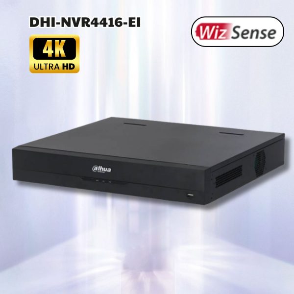Đầu ghi  hình 16 Kênh Dahua DHI-NVR4416-EI WizSense AI 4K, Phát hiện/Nhận diện khuôn mặt, Lưu trữ 4 Ổ cứng 16TB