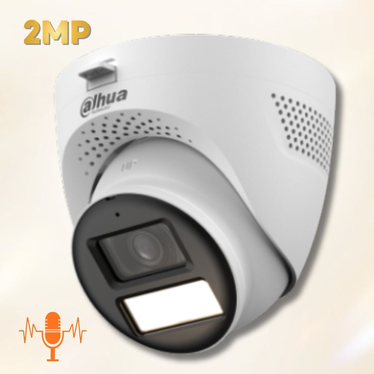 Camera Dome Dahua DH-HAC-HDW1200TQP-IL-T 2MP, Đàm thoại 2 chiều, Hồng ngoại 40m, 12VDC