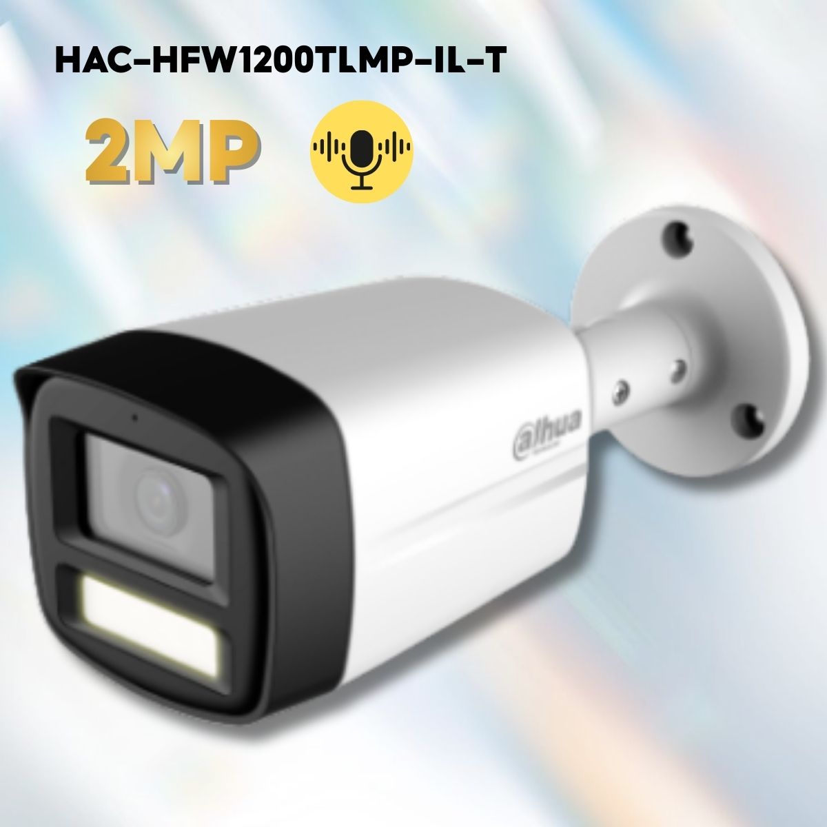 Camera Dahua DH-HAC-HFW1200TLMP-IL-T 2MP Ánh sáng kép, Đàm thoại 2 chiều, Hồng ngoại 40m