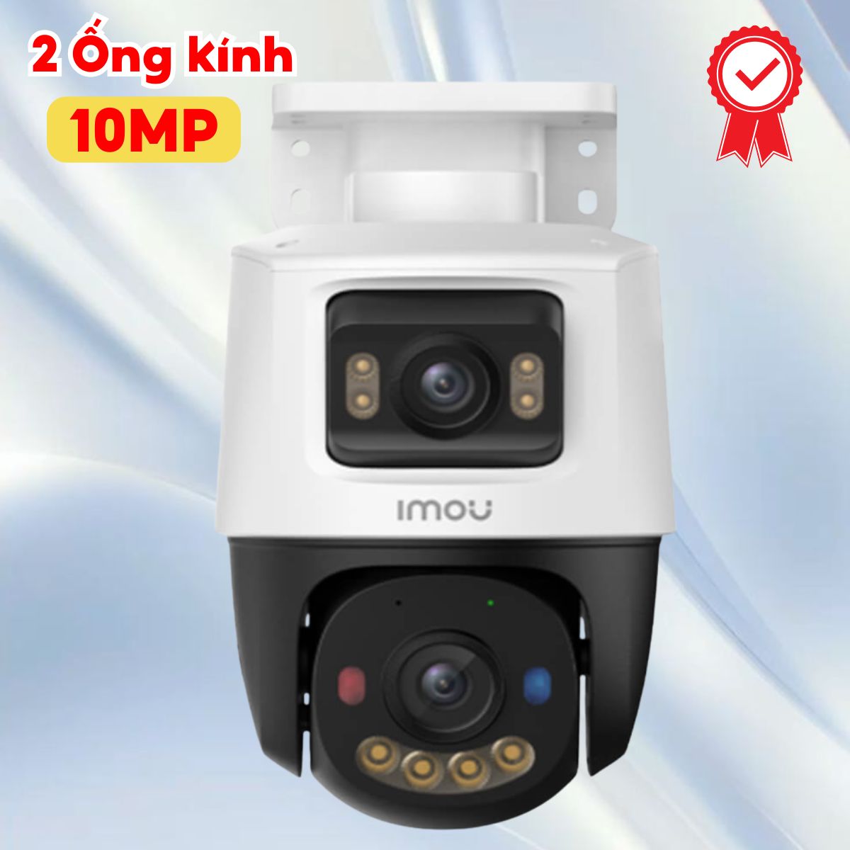 Camera 2 mắt 10MP Imou  IPC-PS70FP-10M0 Nhận diện người & xe AI, Hàng rào ảo, Đàm thoại 2 chiều, Đèn xanh + đỏ