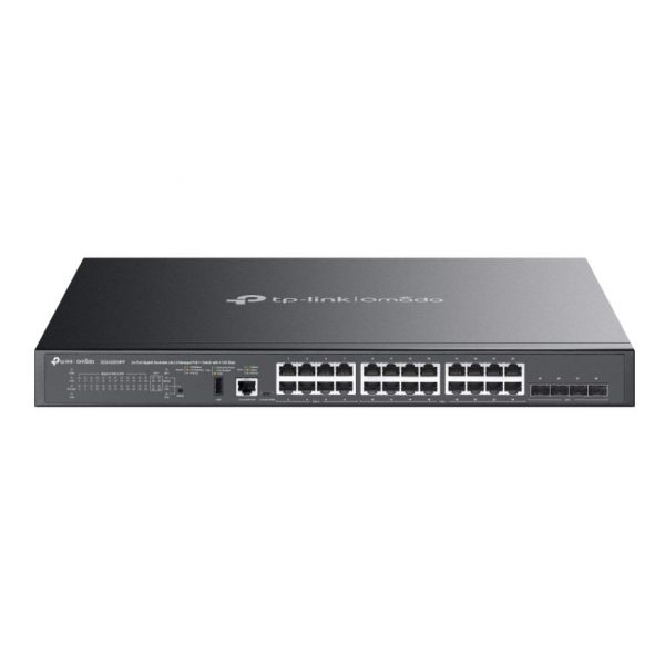 Switch mạng Tp-Link Omada SG5428XMPP Lite L3 Managed PoE 500W, 24 cổng Gigabit và 4 khe cắm 10G, Xếp chồng vật lý lên đến 4 thiết bị