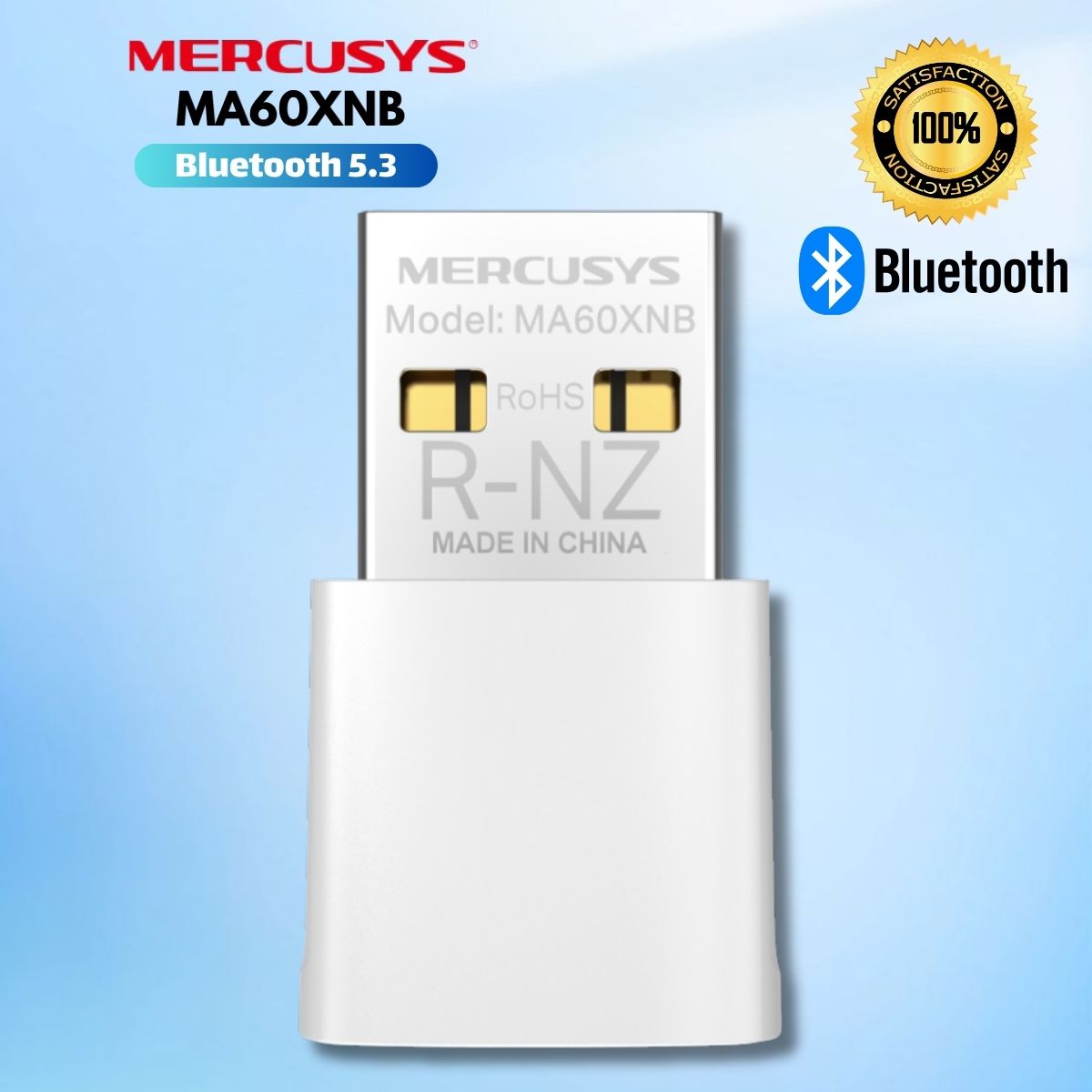 Adapter USB 2.0 Nano Wi-Fi 6 Bluetooth Mercusys MA60XNB AX900 Băng Tần Kép & Bluetooth 5.3,WPA3, WPA2, WPA