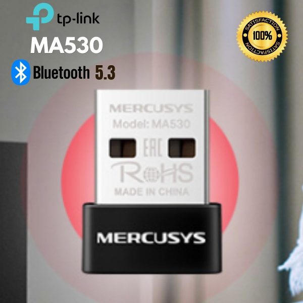 USB Bluetooth 5.3 Nano Mercusys MA530 Kết nối không dây, Bảo mật cao, Tương thích Windows 11/10