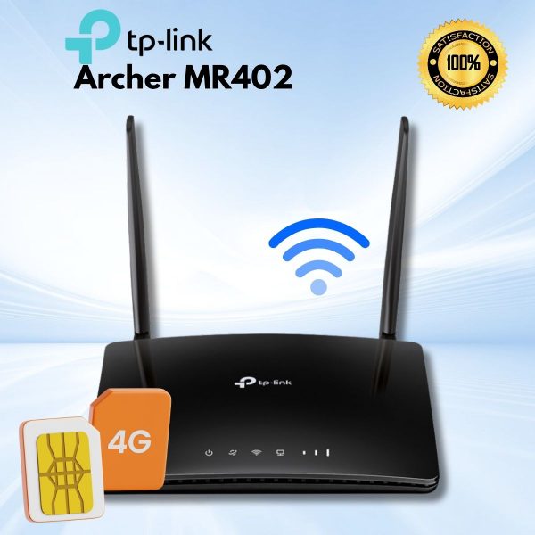 Router 4G LTE TP-Link Archer MR402: Chuẩn AC1200 Băng Tần Kép, 2 Ăng-ten rời, Tốc Độ 150Mbps, Hỗ Trợ 64 Thiết Bị