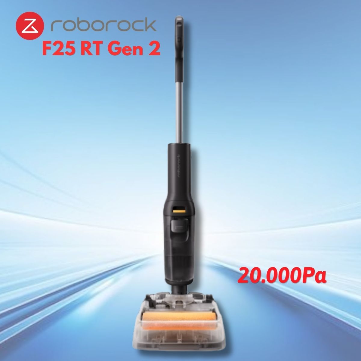 Máy Hút Bụi Nằm Phẳng 180° Roborock F25 RT Gen 2 Lực Hút 20.000Pa, Giặt Sấy 90°C, Chống Rối Jawscrapers, Con Lăn Tràn Viền