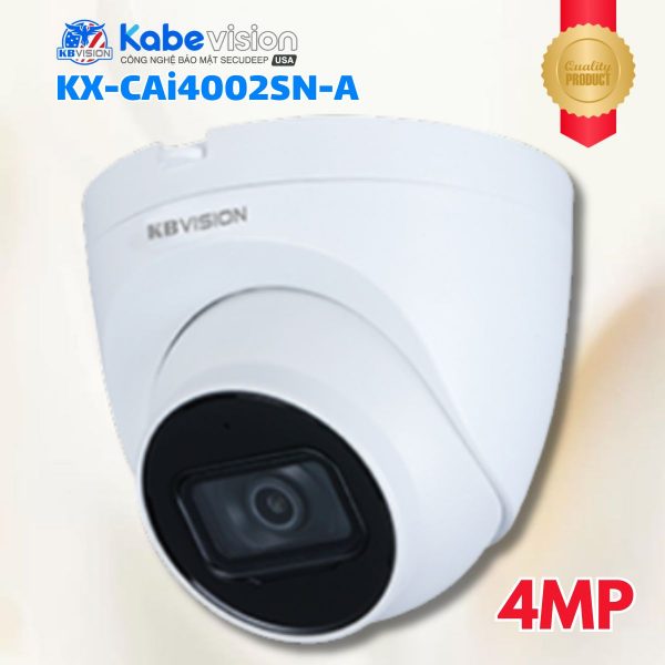 Camera Bán cầu Kabevision KX-CAi4002SN-A 4MP - Công nghệ Starlight, Phát hiện thông minh, Tích hợp Mic, IR30m, Hỗ trợ thẻ nhớ 256GB