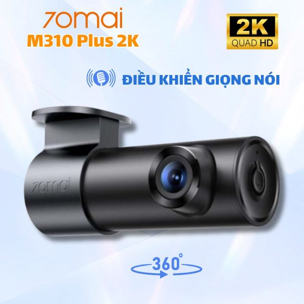 Camera hành trình 70mai M310 Plus 2K Ống kính xoay 360 độ, Giám sát đỗ xe 24h, Công nghệ Super Night Vision, Điều khiển giọng nói