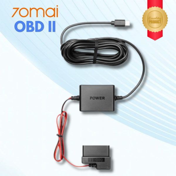 Bộ Hardwire Kit cổng OBD II cho camera hành trình 70mai, Giám sát đỗ xe tiện lợi, Tuỳ chỉnh điẹn mức và thời gian giám sát