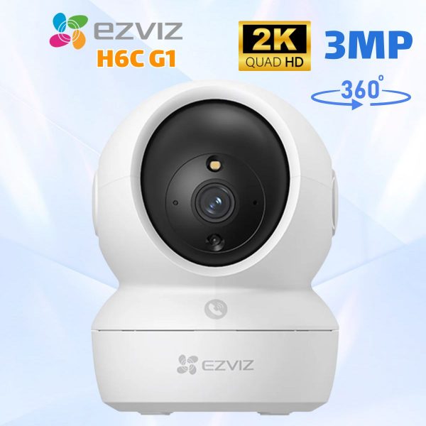 Camera IP Wifi trong nhà EZVIZ H6C G1 3MP Quay 360 độ, IR 10m, Phát hiện chuyển động