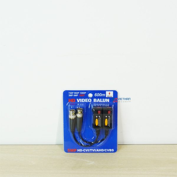 Video Balun UTP 5MP hỗ camera AHD/CVI/TVI khoảng cách lên tới 600m