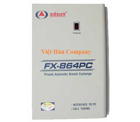 Tổng đài ADSUN FX832PC cấu hình 8 trung kế vào 32 máy nhánh ra