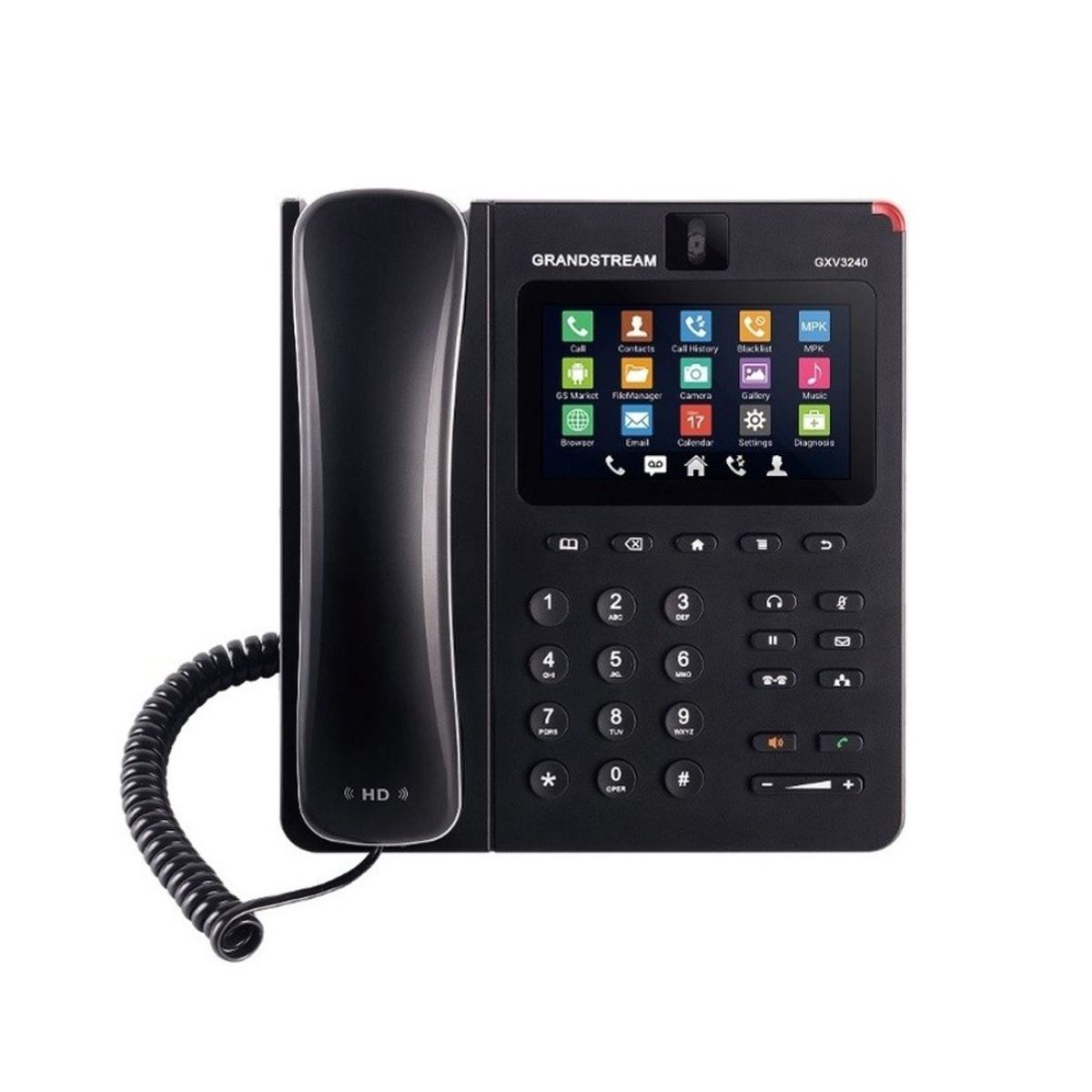Điện thoại IP Wifi video call Grandstream GXV3240 6 tài khoản SIP, màn hình cảm ứng 4.3 inch, tích hợp camera