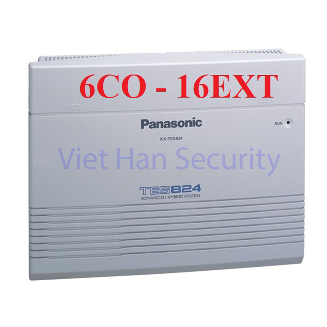 Tổng đài Panasonic KX-TES824 cấu hình 6 trung kế vào 16 máy nhánh ra