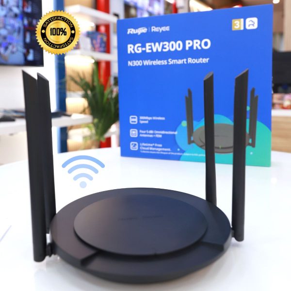 Thiết bị phát wifi Ruijie Reyee RG-EW300 PRO, 300Mbps, băng tần 2.4GHz, phù hợp cá nhân, gia đình