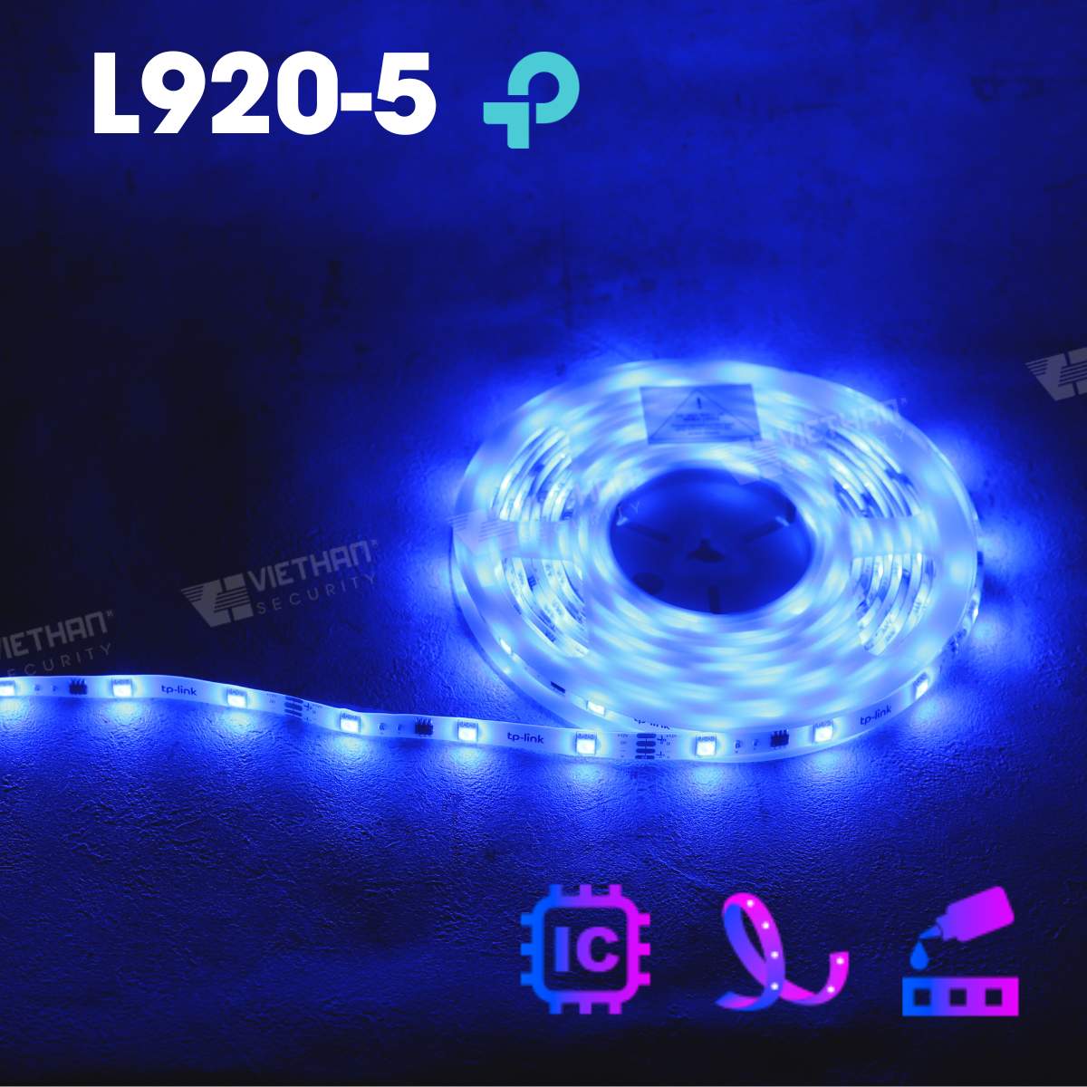 8203_bo_den_led_thong_minh_tp_link_tapo_l920_5_thumb_update Bộ đèn LED thông minh TP-Link Tapo L920-5 nhiều màu sắc, có lớp bảo vệ bên ngoài, điều khiển bằng giọng nói