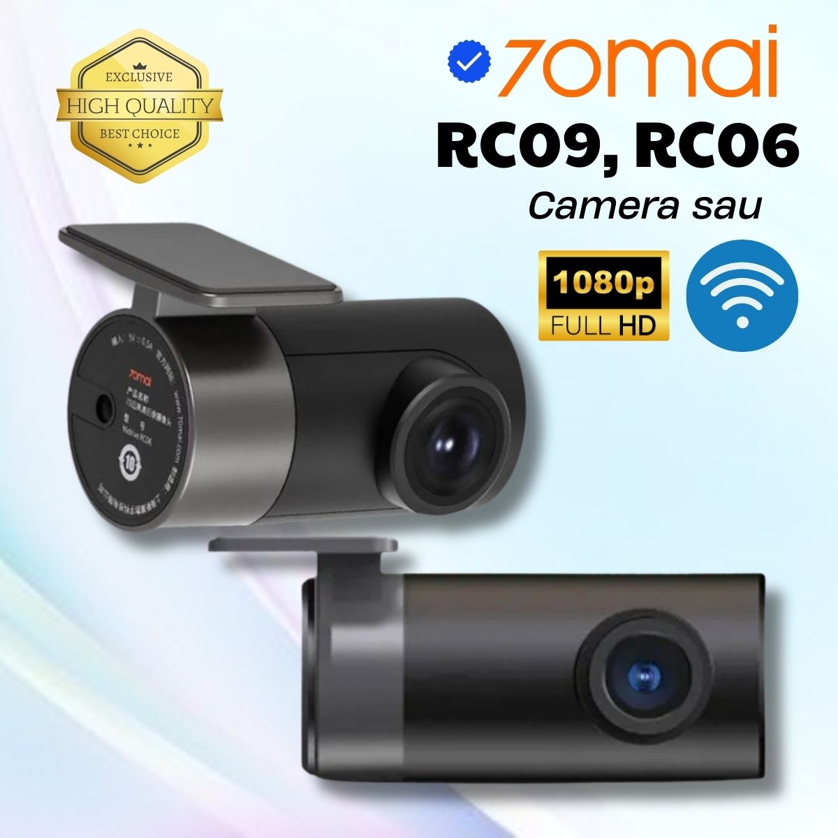 Mắt camera sau Xiaomi 70mai RC09, RC06 Full HD 1080P, góc rộng 130 độ gắn 70mai ( A500S và A800S)