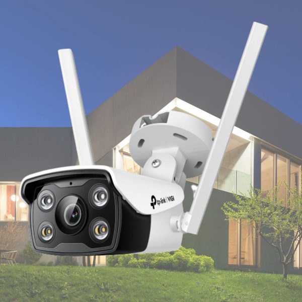 Camera thân ngoài trời wifi TP-Link VIGI C340-W 4MP Full color, đàm thoại 2 chiều, cảnh báo còi và đèn