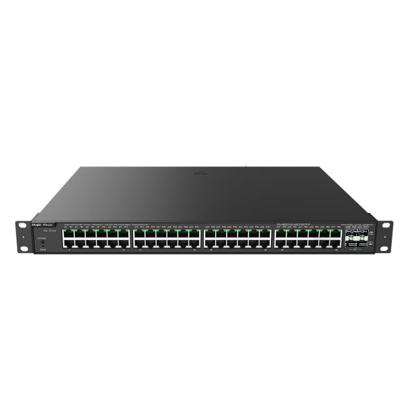 Switch 48 cổng Ruijie RG-NBS3100-48GT4SFP-P 48 cổng 10/100/1000Base-T, 4 cổng SFP, cổng suất PoE 370W