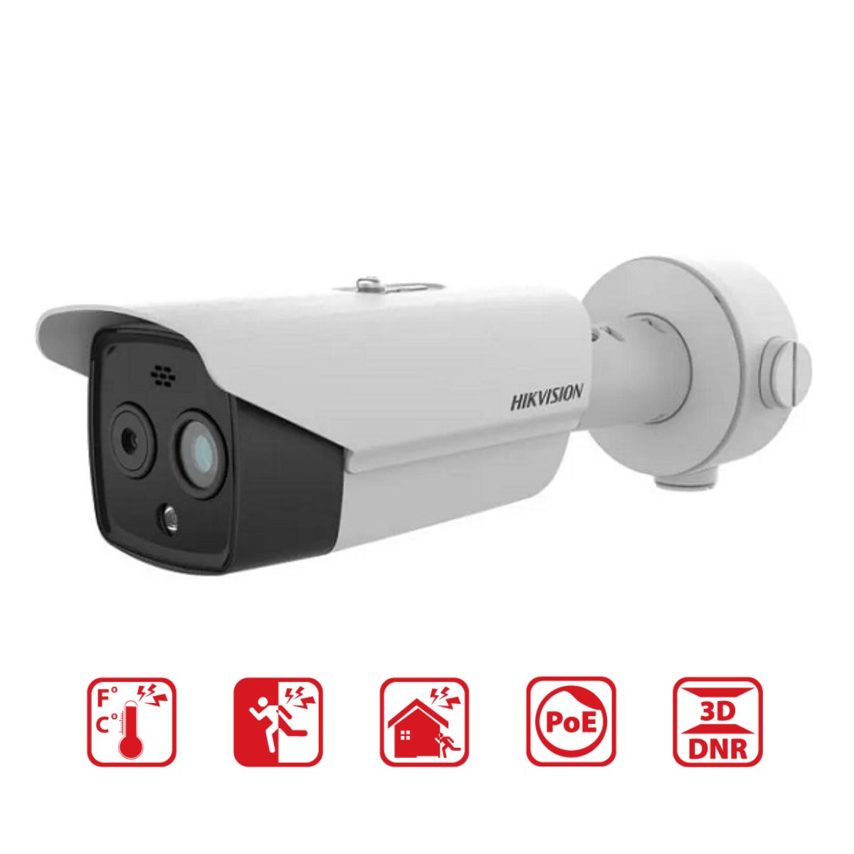 Camera thân cảnh báo nhiệt Hikvision DS-2TD2628-3/QA 4MP hồng ngoại 30m, Cảnh báo nhiệt độ vượt ngưỡng