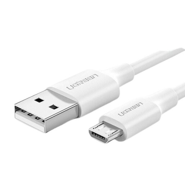 Cáp sạc Micro USB 1m Ugreen 60141 US289 màu trắng, Sạc nhanh lên tới 2A