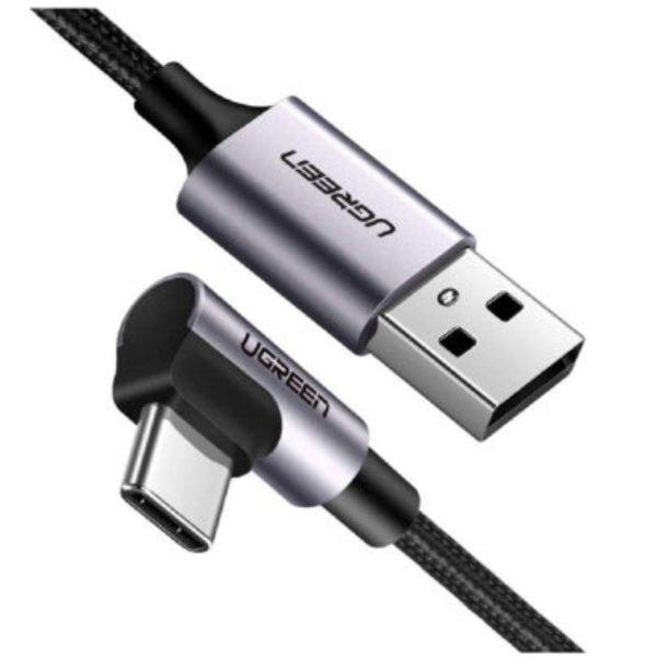 Cáp sạc nhanh USB Type C Ugreen 50940 US284 màu đen, chiều dài 50cm, hỗ trợ sạc nhanh 3A