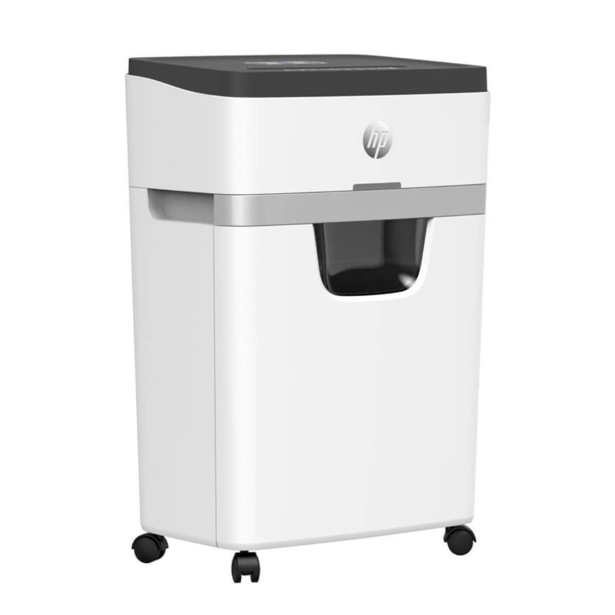 Máy cắt hủy giấy HP W2518CC hủy sợi, công suất hủy 18 tờ, dung tích 25 lít, độ ồn 65dB