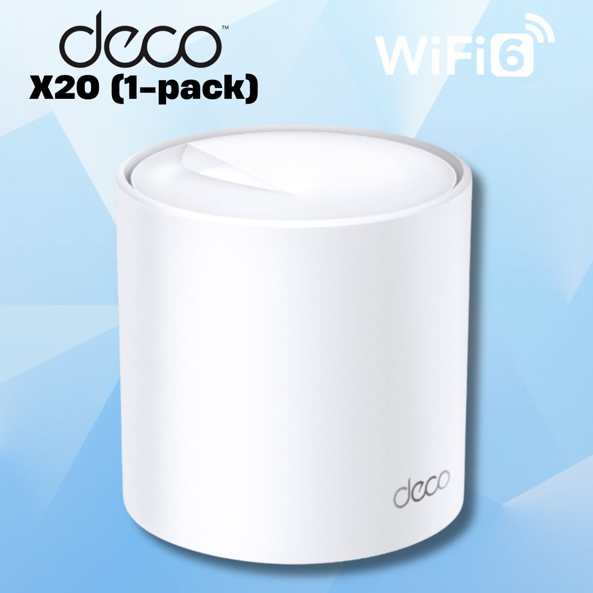 Thiết bị phát wifi TP-Link Deco X20(1-pack) tốc độ 1,201Mbps trên 5 GHz, 574 Mbps băng tần 2.4 GHz