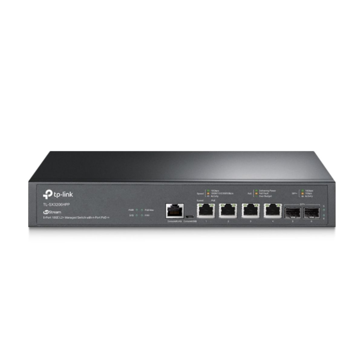 Switch chia mạng 6 cổng TP-Link TL-SX3206HPP 4 cổng PoE, công suất 60W, Tích hợp Omada SDN