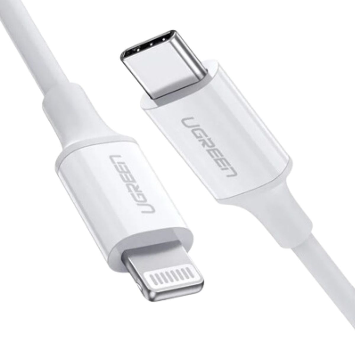 Cáp sạc 50cm USB Lightning Ugreen 60747 US171 màu trắng, tốc độ truyền dữ liệu 480Mbps