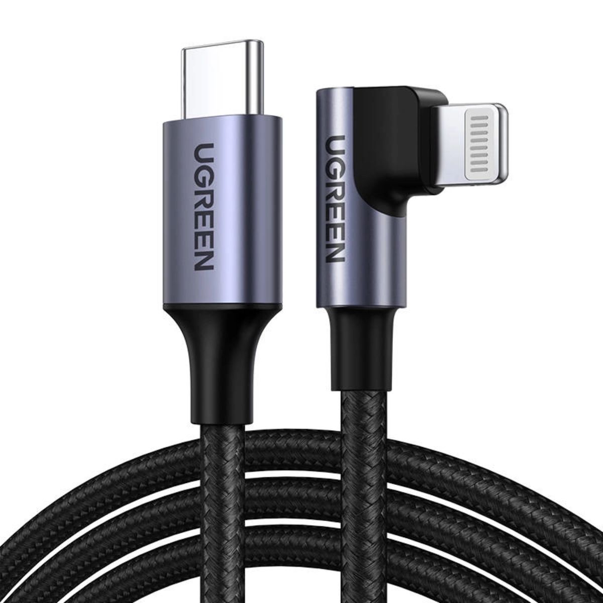 Cáp sạc nhanh 1m USB-C sang Lightning Ugreen 60763 US305 màu đen, Sạc nhanh PD tối đa 3A