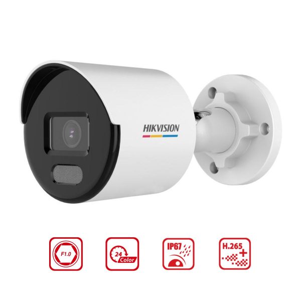 Camera IP thân Colorvu 4MP Hikvision DS-2CD1047G2-LUF tích hợp mic, 120dB WDR, hồng ngoại 30m