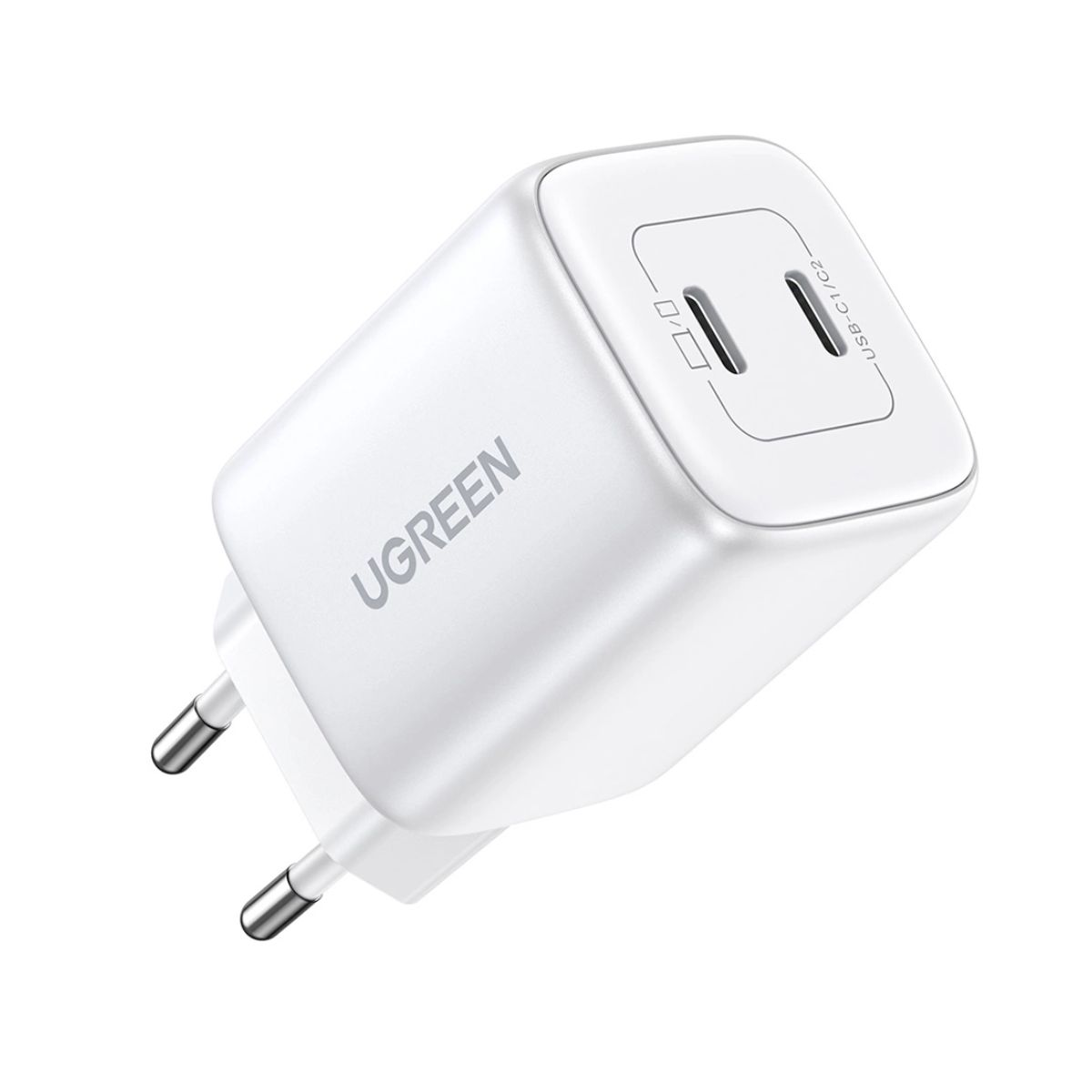 Bộ sạc nhanh Nexode USB-C US Ugreen 15327 CD294 màu trắng, công suất 45W