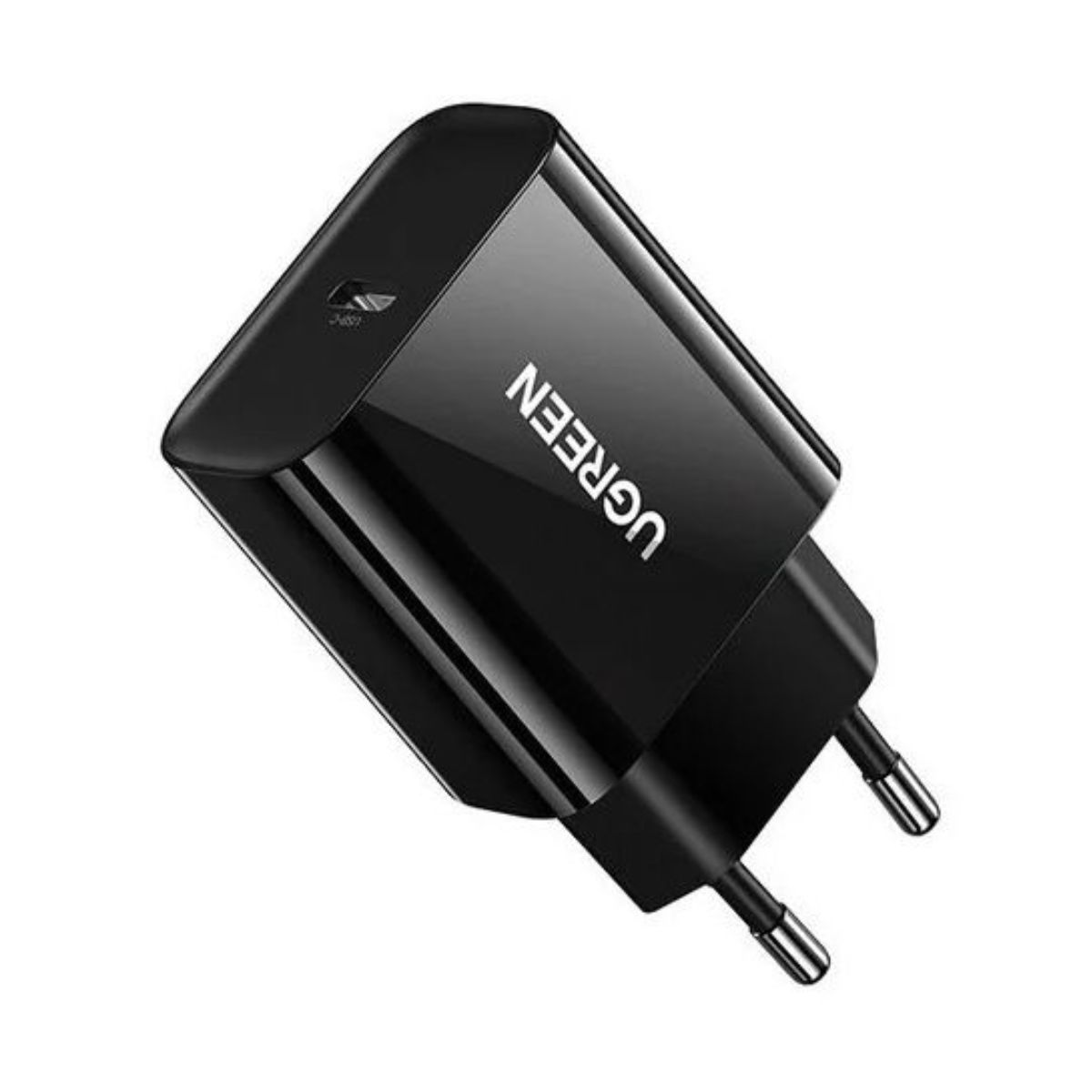 Bộ sạc USB-C EU Ugreen 10191 CD137 màu đen, công suất 20W