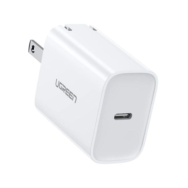 Bộ sạc nhanh USB-C 20W Ugreen 70226 CD137 màu trắng, tương thích PD3.0