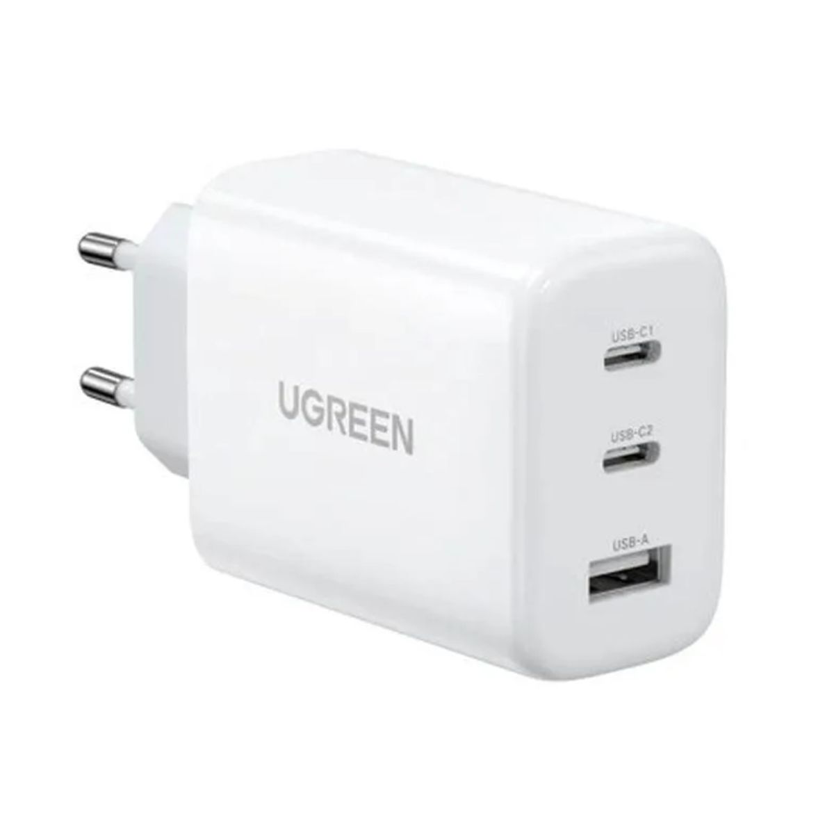 Củ sạc nhanh 65W Ugreen 90496 CD275 màu trắng, 2 cổng USB-C và 1 cổng USB-A