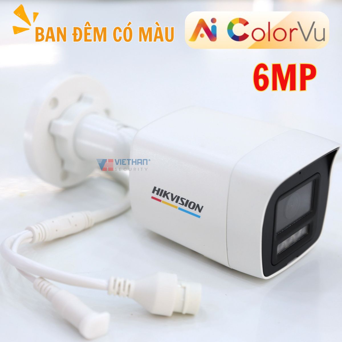 Camera thân ngoài trời IP Hikvision DS-2CD1067G2H-LIUF 6MP, WDR 120dB, hồng ngoại 30m