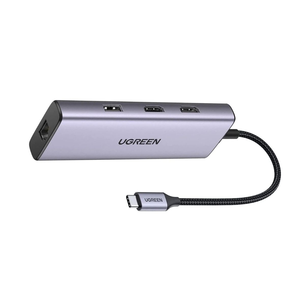 Bộ chuyển Ugreen 6 in 1 20954 CM512 Type C to HDMI 4K@60hz/ Hub USB 3.0/ SD/TF/Lan