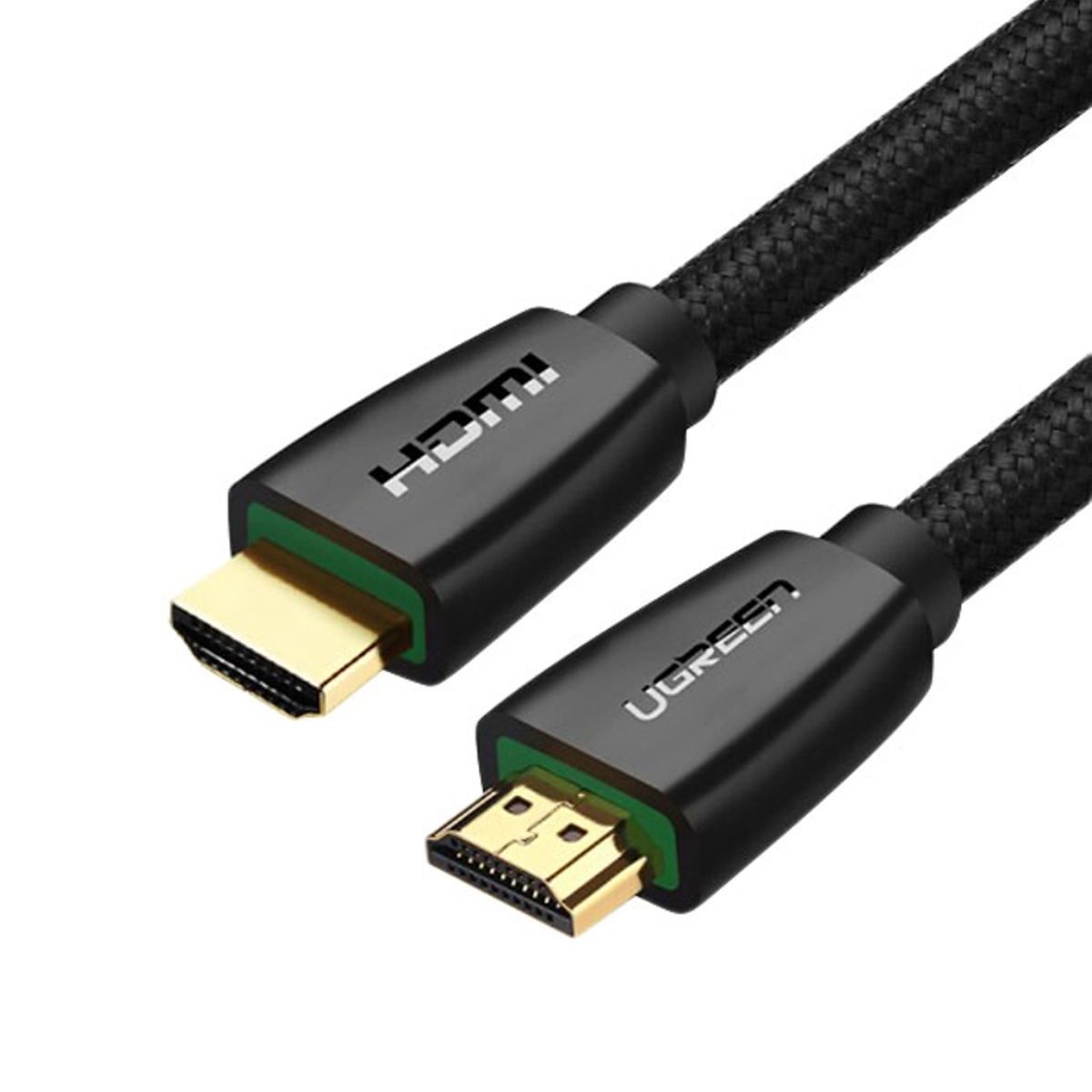 Cáp HDMI 10M 2.0 Ugreen 40414 hỗ trợ 3D + 4K*2K + 4096x2160p/30Hz, mạ vàng 24K, tốc độ truyền tải 18Gbps
