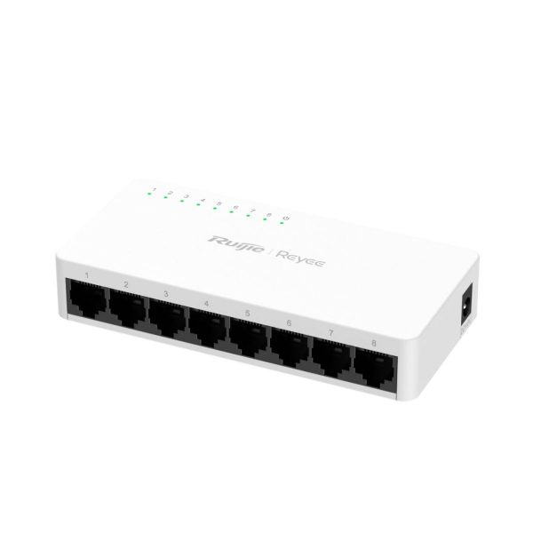 Thiết bị chuyển mạch (switch) Reyee RG-ES08F 8 cổng 10/100 BASE-T, tốc độ 1.6Gbps, hỗ trợ MDI/MDIX, MAC 2K