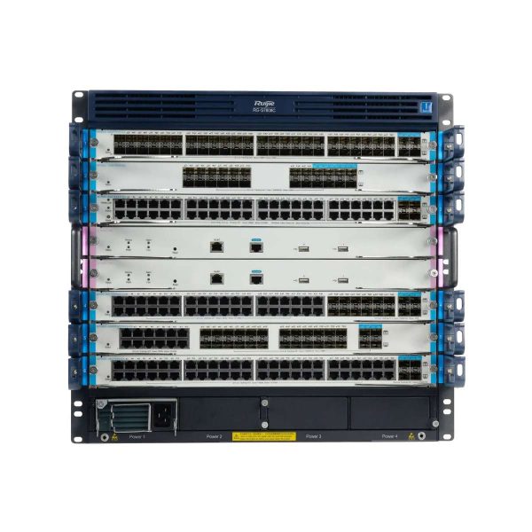 Thiết bị chuyển mạch (switch) Ruijie RG-S7808C 48 cổng 10GE, 2.25Tbps/88.62Tbps, hỗ trợ 2048 cổng gộp, công suất 176W, PoE 800W