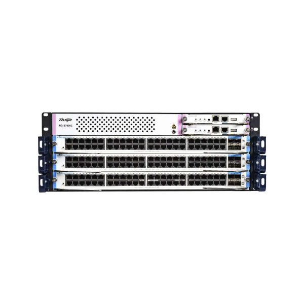 Thiết bị chuyển mạch 4U Ruijie RG-S7805C 24 cổng 10GE, 19.2Tbps/52.13Tbps, hỗ trợ 2048 cổng gộp, 80W