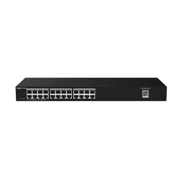 Switch 24 cổng Reyee RG-ES224GC-V2 24 x 10/100/1000BASE-T, tốc độ 48Gbps, MAC 8K, chống sét 4KV