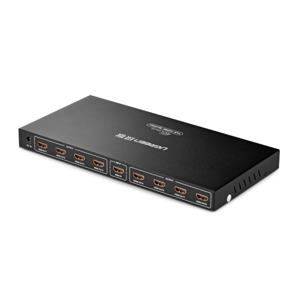 9714_bo_chia_hdmi_1_ra_8_ugreen_40203us_thumb Bộ chia HDMI 1 ra 8 Ugreen 40203US hỗ trợ độ phân giải 4K@30Hz/1080P@60Hz, 26/24AWG, nguồn 12V 2A