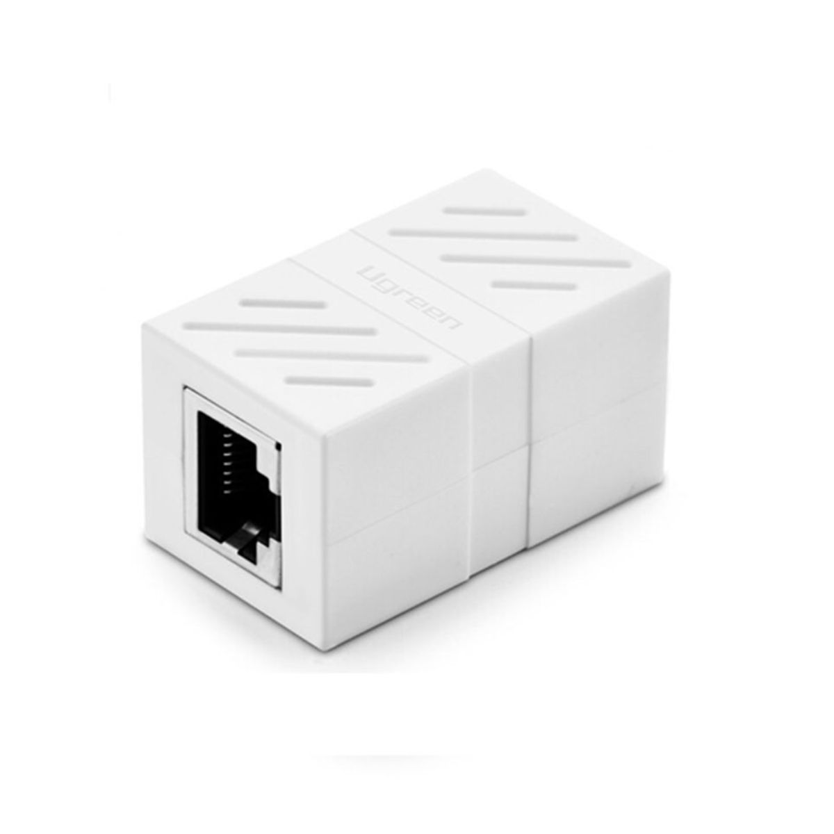 9717_dau_noi_mang_ugreen_20311_nw114_thumb Đầu nối mạng Ugreen 20311 NW114 (trắng) LAN/2*RJ45, đầu cắm mạ vàng, tốc độ truyền tải 10Gbps