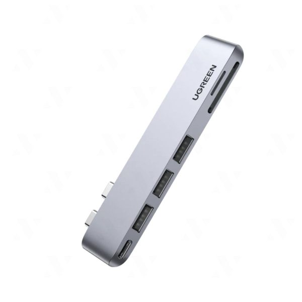 Bộ chuyển đổi Ugreen 60560 CM251 Type C sang USB 3.0*3 +SD/TF,  PD 87W, 8K