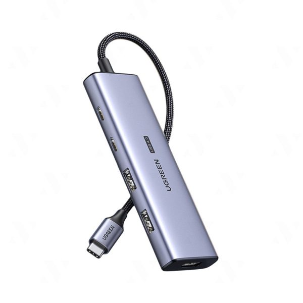 Bộ Hub Ugreen 90376 CM500 USB Type C sang USB-C 3.2*2 + HDMI, tốc độ truyền tải 10Gbps, 8K@60HZ