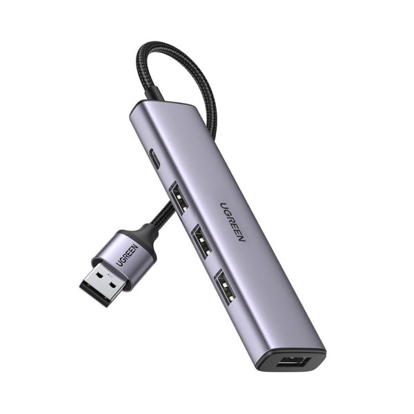 Bộ chuyển Ugreen 20805 CM473 Type-A to 4*USB 3.0, 5Gbps, nguồn 5V