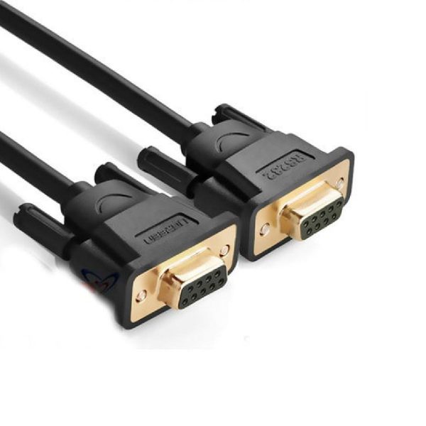 Cáp chuyển 2m Ugreen 20146 DB101 Com to Com (RS232) dây dài, đầu mạ vàng 24K